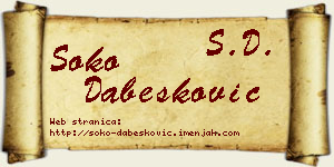 Soko Dabesković vizit kartica